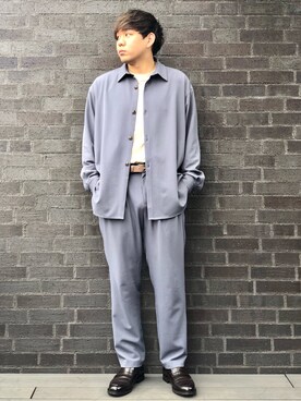 「春めきシューズ」｜「アイテム（その他）」を使った、akiさん（メンズ・177cm）の春コーディネート