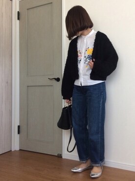 「ドラフトリーバイス」｜「アイテム（スウェット）」を使った、tomomon*さん（レディース・161cm）の冬コーディネート