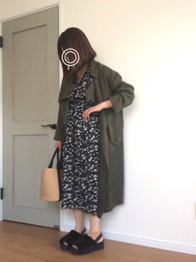 「ドラフトアングリッド」｜「アイテム（トレンチコート）」を使った、tomomon*さん（レディース・161cm）の春コーディネート