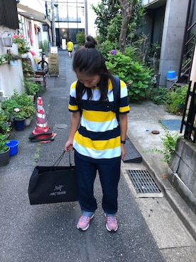 「原宿」｜「アイテム（その他シューズ）」を使った、miYuさん（レディース・156cm）の夏コーディネート
