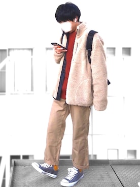 「アイテム（ブルゾン）」を使った、Takaさん（メンズ・170cm・10代）の冬コーディネート