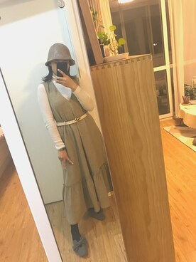 「initial（イニシャル）のアイテム（ワンピース/ドレス）」を使った、莫里さん（レディース・165cm）の冬コーディネート