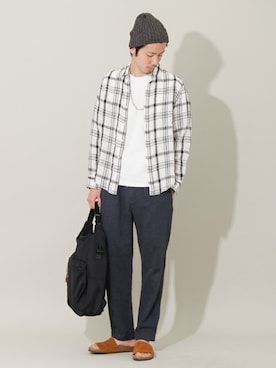 「URBAN RESEARCH Sonny Label（アーバンリサーチサニーレーベル）のアイテム（ニットキャップ/ビーニー）」を使った、shibataniさん（メンズ・180cm）の春コーディネート