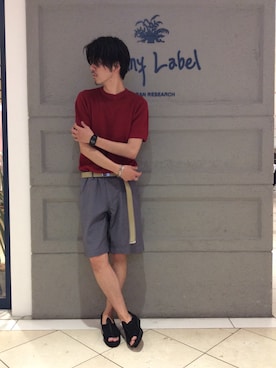 「URBANRESEARCH」｜「アイテム（その他）」を使った、shibataniさん（メンズ・180cm）の春コーディネート