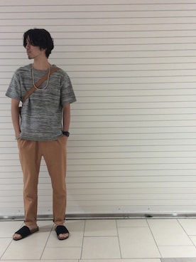 「URBAN RESEARCH Sonny Label（アーバンリサーチサニーレーベル）のアイテム（バッグ）」を使った、shibataniさん（メンズ・180cm）の夏コーディネート