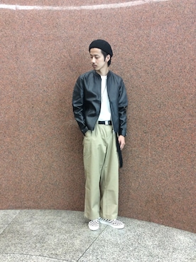 「URBAN RESEARCH Sonny Label（アーバンリサーチサニーレーベル）のアイテム（ライダースジャケット）」を使った、shibataniさん（メンズ・180cm）の秋コーディネート