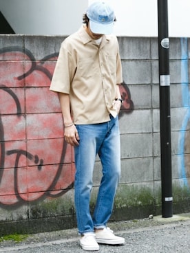 「URBAN RESEARCH Sonny Label（アーバンリサーチサニーレーベル）のアイテム（帽子）」を使った、shibataniさん（メンズ・180cm）の春コーディネート