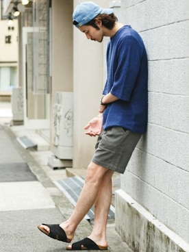 「URBAN RESEARCH Sonny Label（アーバンリサーチサニーレーベル）のアイテム（帽子）」を使った、shibataniさん（メンズ・180cm）の春コーディネート