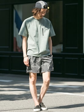 「URBAN RESEARCH Sonny Label（アーバンリサーチサニーレーベル）のアイテム（帽子）」を使った、shibataniさん（メンズ・180cm）の夏コーディネート