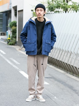 「URBAN RESEARCH Sonny Label（アーバンリサーチサニーレーベル）のアイテム（マウンテンパーカー）」を使った、shibataniさん（メンズ・180cm）の秋コーディネート