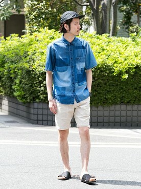 「URBAN RESEARCH Sonny Label（アーバンリサーチサニーレーベル）のアイテム（帽子）」を使った、shibataniさん（メンズ・180cm）の春コーディネート