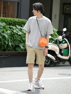「URBAN RESEARCH Sonny Label（アーバンリサーチサニーレーベル）のアイテム（バッグ）」を使った、shibataniさん（メンズ・180cm）の夏コーディネート