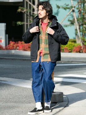 「URBAN RESEARCH Sonny Label（アーバンリサーチサニーレーベル）のアイテム（マウンテンパーカー）」を使った、shibataniさん（メンズ・180cm）の春コーディネート