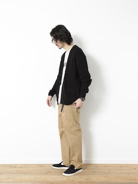 「Gramicci（グラミチ）のアイテム（チノパンツ）」を使った、shibataniさん（メンズ・180cm）の春コーディネート