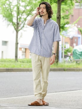 「penta（ペンタ）のアイテム」を使った、shibataniさん（メンズ・180cm）の夏コーディネート