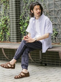 【GIAMBATTISTA VALLI】panier laminated レザー サンダル OH023009]Organic handloom(オーガニックハンドルーム) GURKHA