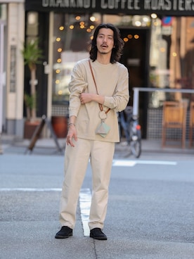 「URBAN RESEARCH Sonny Label（アーバンリサーチサニーレーベル）のピグメントロングTシャツ（Tシャツ/カットソー）」を使った、shibataniさん（メンズ・180cm）の秋コーディネート