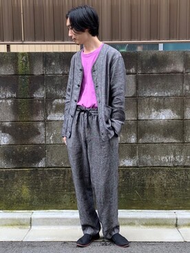 「アイテム（ブルゾン）」を使った、須山さん（メンズ・177cm・30代）の夏コーディネート