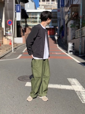 「アイテム（ブルゾン）」を使った、須山さん（メンズ・177cm・30代）の冬コーディネート