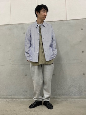 「FREDY&GLOSTER」｜「アイテム（カバーオール）」を使った、須山さん（メンズ・177cm）の春コーディネート