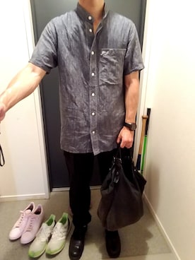 「KIDS LOVE GAITE」｜「アイテム（スラックス）」を使った、N.Oさん（メンズ・171cm）の夏コーディネート