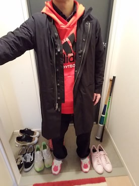 「Gosha Rubchinskiy（ゴーシャラブチンスキー）のアイテム（パーカー）」を使った、N.Oさん（メンズ・171cm）の冬コーディネート