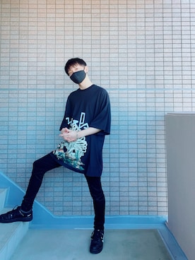 「UNIQLO（ユニクロ）のWOMEN ウルトラストレッチジーンズ（デニムパンツ）」を使った、たくみさん（メンズ・168cm）の冬コーディネート