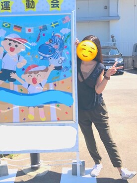 「Abercrombie&Fitch（アバークロンビーアンドフィッチ）のアイテム（キャミソール）」を使った、marinaさん（レディース・166cm）の秋コーディネート