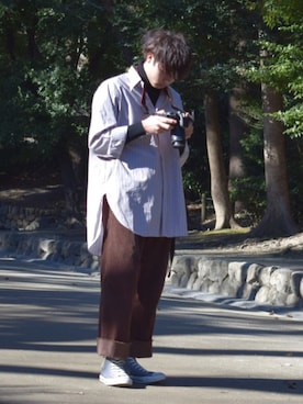 「usedのアイテム（シャツ/ブラウス、その他）」を使った、よっくんさん（メンズ・171cm）の冬コーディネート