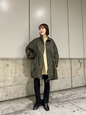 「Kastane（カスタネ）のアイテム（モッズコート）」を使った、MOTOZAWA HONOKAさん（レディース・159cm）の秋コーディネート