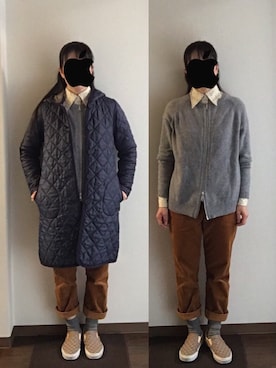 「アイテム（ステンカラーコート）」を使った、enonoさん（レディース・157cm・30代）の冬コーディネート