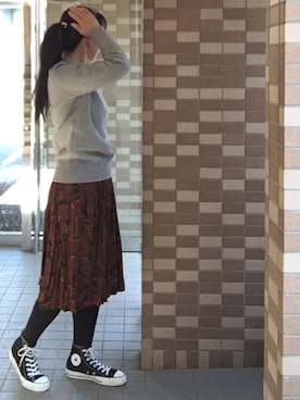 「MANNINE（マンナイン）のアイテム」を使った、enonoさん（レディース・157cm）の冬コーディネート