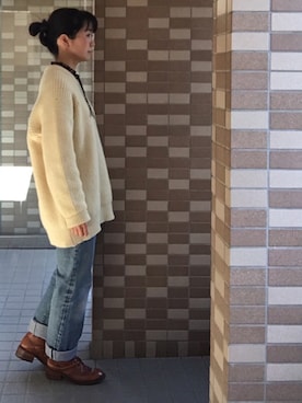 「ドラフトリーバイス」｜「アイテム（ブーツ）」を使った、enonoさん（レディース・157cm）の冬コーディネート