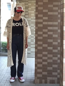 「ROLL（ロール）のアイテム」を使った、enonoさん（レディース・157cm）の春コーディネート