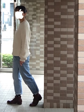 「リメイクデニム」｜「アイテム（レッグウェア）」を使った、enonoさん（レディース・157cm）の春コーディネート