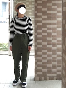 「KATHARINE ROSS（キャサリンロス）のアイテム（帽子）」を使った、enonoさん（レディース・157cm）の秋コーディネート