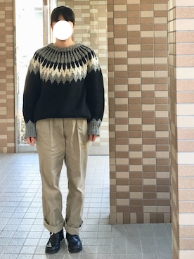 「PATRICK COX（パトリック・コックス）のアイテム（シューズ）」を使った、enonoさん（レディース・157cm）の冬コーディネート