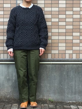 「ATHENA DESIGNS（アテナデザイン）のアイテム」を使った、enonoさん（レディース・157cm）の秋コーディネート