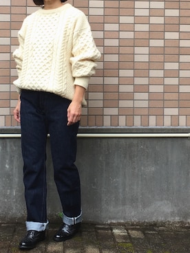 「Church's（チャーチ）のアイテム（その他シューズ）」を使った、enonoさん（レディース・157cm）の冬コーディネート
