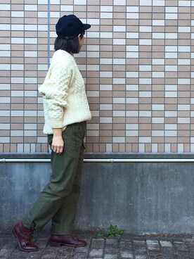 「SHOTOのアイテム」を使った、enonoさん（レディース・157cm）の冬コーディネート