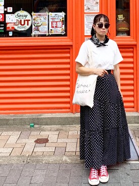 「アイテム（ピアス（両耳用））」を使った、enonoさん（レディース・157cm・40代）の秋コーディネート