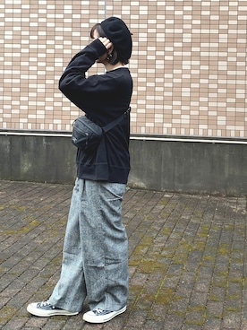 「アイテム（ピアス（両耳用））」を使った、enonoさん（レディース・157cm・40代）の冬コーディネート