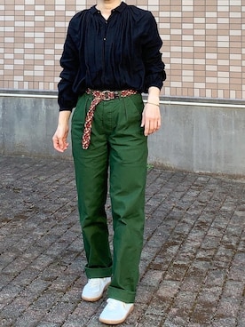 「ANGLO（アングロ）のアイテム」を使った、enonoさん（レディース・157cm）の春コーディネート