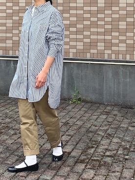 「Scye（サイ）のアイテム（パンツ）」を使った、enonoさん（レディース・157cm）の春コーディネート