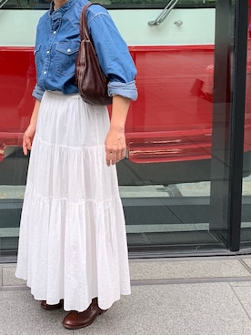 「SHOTOのアイテム」を使った、enonoさん（レディース・157cm）の秋コーディネート