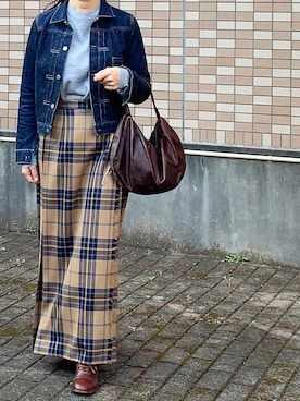 「SHOTOのアイテム」を使った、enonoさん（レディース・157cm）の秋コーディネート