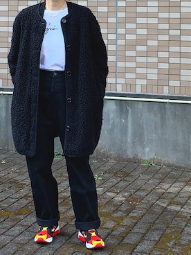 「JOHN SMEDLEY（ジョンスメドレー）のアイテム」を使った、enonoさん（レディース・157cm）の冬コーディネート