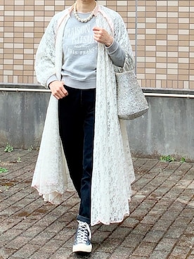 「アイテム（ワンピース/ドレス）」を使った、enonoさん（レディース・157cm・40代）の春コーディネート