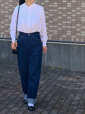 「CORGI（コーギ）のアイテム」を使った、enonoさん（レディース・157cm）の春コーディネート