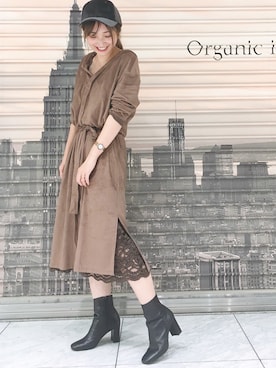 「DouDou（ドゥドゥ）のアイテム（帽子）」を使った、doudou_seikoさん（レディース・160cm）の秋コーディネート